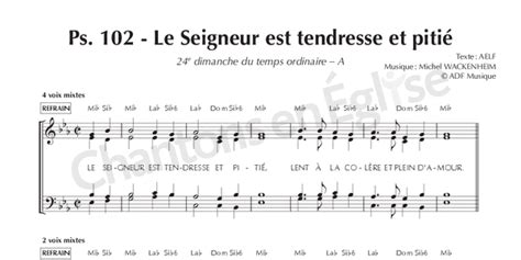 Chantons En Eglise Psaume Le Seigneur Est Tendresse Et Piti Hot Sex
