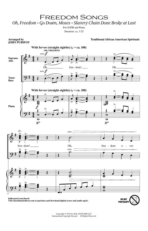 John Purifoy Freedom Songs Sheet Music Pdf Notes Chords Classical