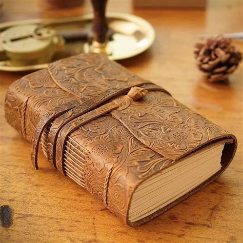 Thick Genuine Leather Journal Book 400 Pages Blank Paper Etsy