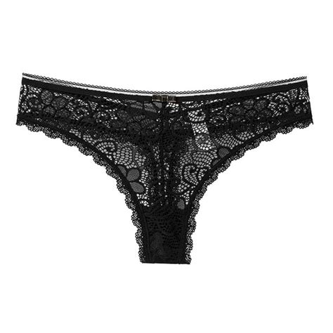 Rpvati Womens See Through G Strings Sexy Lace Soft Underwear Floral