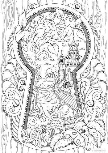 Adult coloring pages are a fun way for kids of all ages to develop creativity, focus, motor skills and color recognition. Keyhole | Printable adult coloring pages, Disney coloring ...