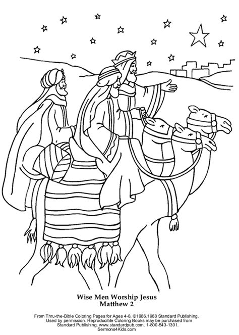Three Wise Men Coloring Pages - GetColoringPages.com