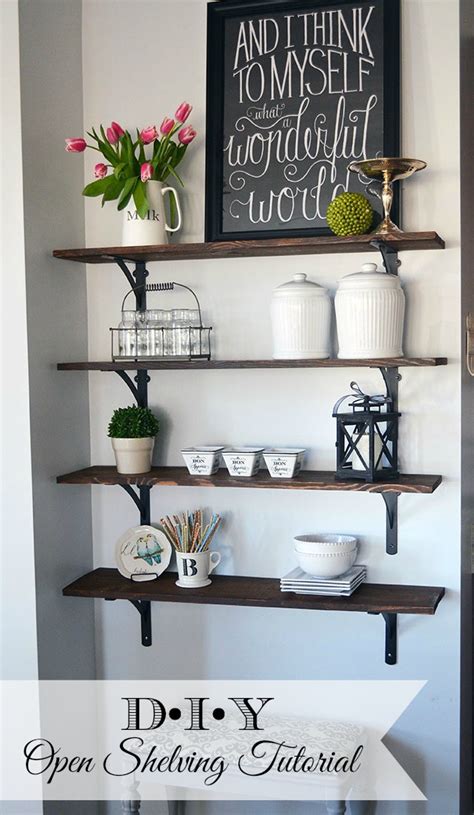 A single wall shelf runs the remaining length of the kitchen, with a track on its underside on which to hook a kitchen roll holder, a knife block and other. 30 Enchanting Kitchen Wall Decor Ideas That are Oozing ...