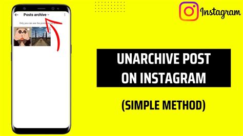 How To Unarchive Instagram Posts Youtube