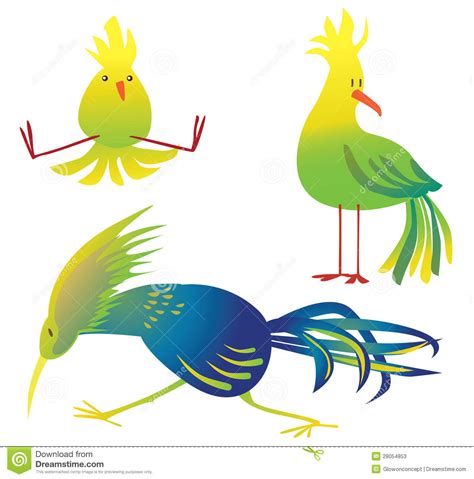 Colorful Birds Cartoon Illustration Stock Photos Image