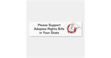Support Adoptee Rights Bumper Sticker Zazzle