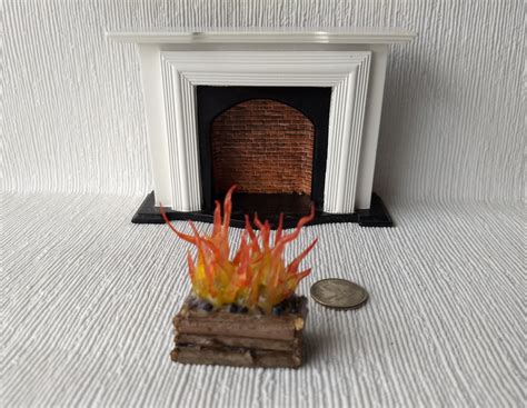 Reserved 112 Dollhouse Realistic Light Up Firelogs With Flickering