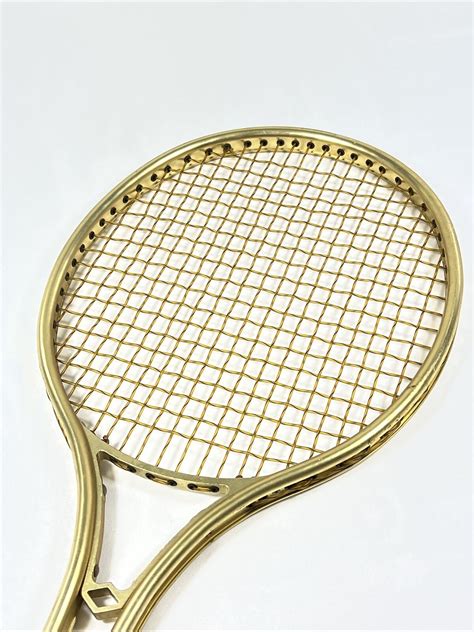 Vintage Chemold Gold Twin Shaft Metal Tennis Racket Rod Laver Ebay