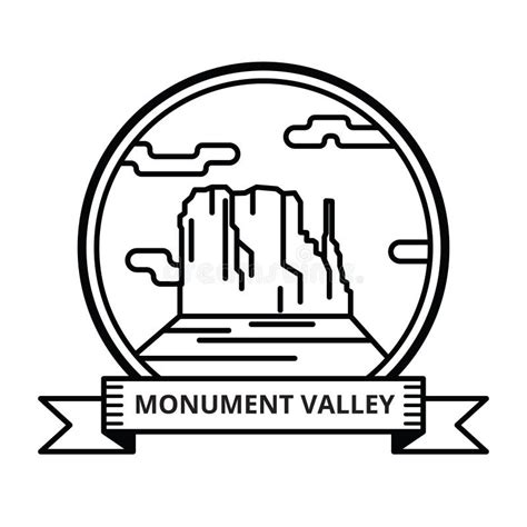 Monument Valley Vector Illustration Decorative Design Stock Vector