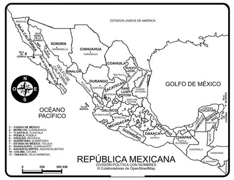 Mapa De México Imágenes Para Colorear Descargar E Imprimir Gratis