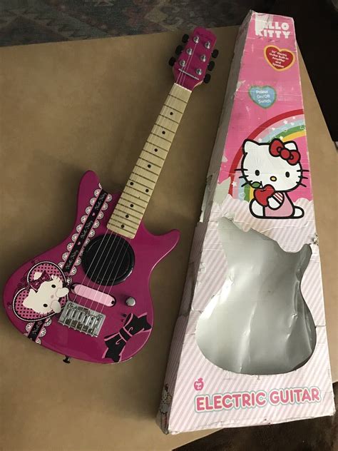 2010 Hello Kitty Sanrio Mini 30” Electric Guitar Built In Amp Speaker Jack Box Ebay