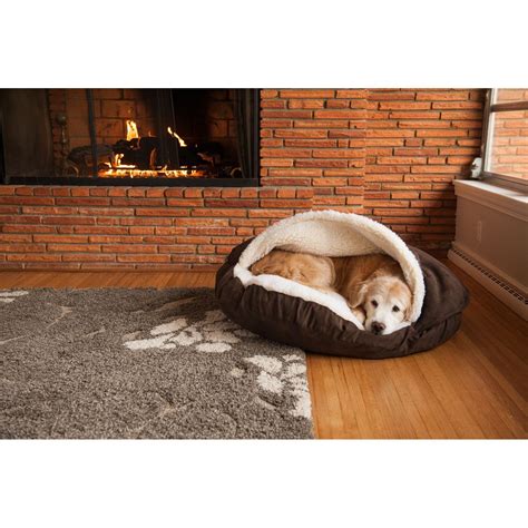 Snoozer Cozy Cave Luxury Microsuede Pet Bed Anthracite Small Grey