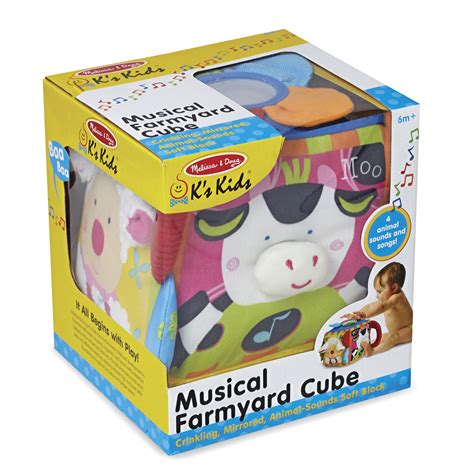 Melissa And Doug Musical Farmyard Cube Toyworld Rockhampton Toys