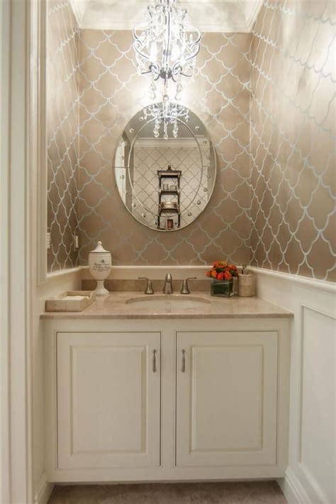 Glamorous Bathrooms With Wallpaper With Images