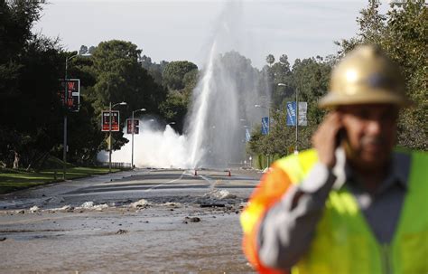 Surfs Up Water Main Break Floods Ucla Campus Nbc News