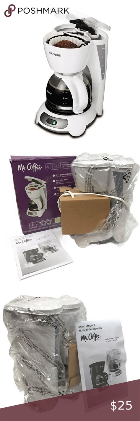 Mr Coffee 4 Cup Switch Coffee Maker White Tf4 Rb Coffee And Tea