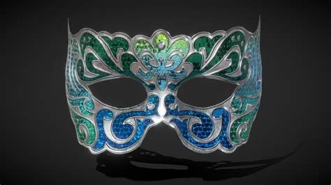 masquerade mask carnival mask low poly buy royalty free 3d model by karolina renkiewicz
