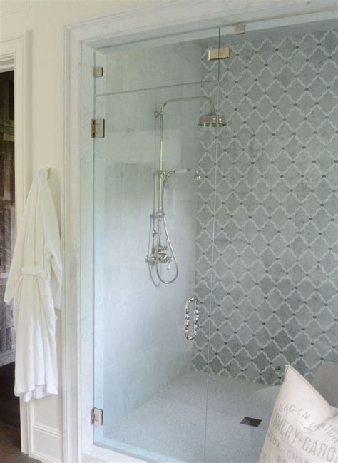 Classic vein cut travertine bathroom. Beautiful Homes of Instagram | Farmhouse shower, Bathroom ...