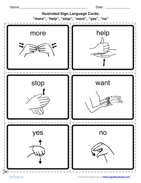 Sign Language Flashcards Printable Printable World Holiday