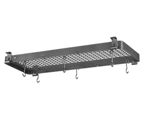 Great selection of wooden and metal pot racks from enclume, rogar, old dutch, steel worx, concept housewares, advantage components, inter metro, stainless old dutch crafts a variety of pot racks in ceiling, wall mounted and freestanding styles Enclume Flush-Mounted Rectangular Ceiling Pot Rack ...