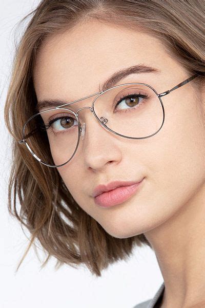 Nantes Aviator Silver Full Rim Eyeglasses Eyebuydirect Fashion Eye Glasses Womens Glasses