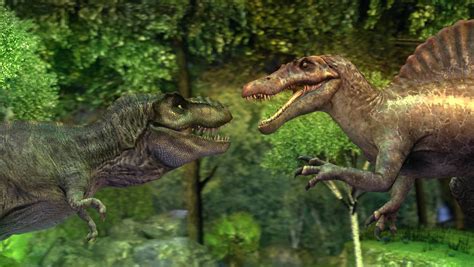 Jurassic Park 3 Bull Trex Vs Asset 87 Spinosaurus By Trex096 On Deviantart