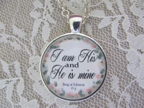 I couldn't fit the full quote in, but anyone who's watched g gundam knows it. Bible Verse Pendant Necklace "I am His and He is mine. Song of Solomon 6:3" in 2020 | Bible ...