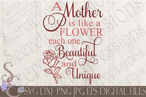 Remember to share these beautiful flower quotes with everyone you know on social media. A Mother is like a flower each one beautiful and unique ...