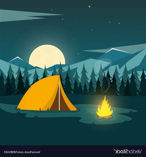 Vintage camping or tourism logo. HD Summer Campfire Vector Photos » Free Vector Art, Images ...