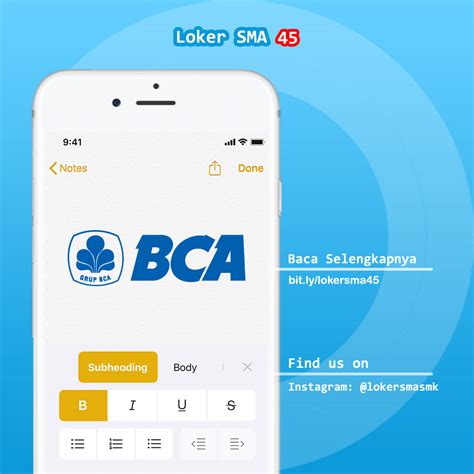Acara peletakkan batu pertama gedung baru universitas islam kalimantan muhammad arsyad al banjari banjarmasin di handil bakti. Rekrutmen Lowongan Kerja PT BCA Tbk - Loker SMA 45