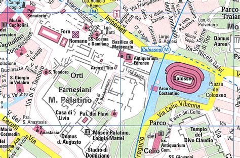 Roma Pianta Città Carta Geografica Murale