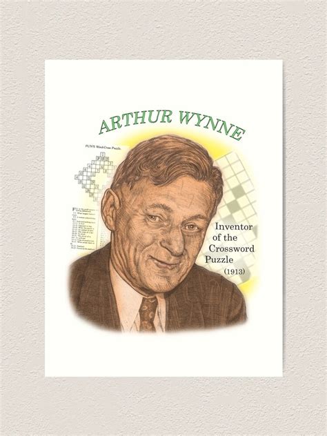 Arthur Wynne Inventor Of The Crossword Puzzle Art Print By Eedeeo