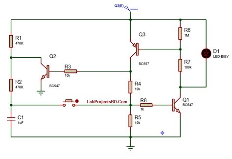 One Button Push On Push Off Switch Circuit