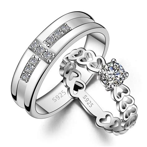 You can also pick their. His & Hers Matching Couple Sterling Silver CZ Rings Set ...