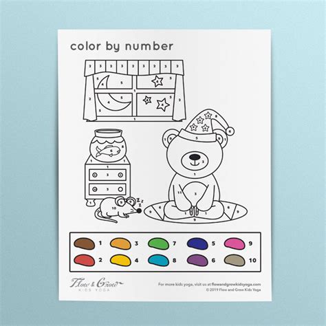 Teddy Bear Color By Number Coloring Page Downloadable Printables For