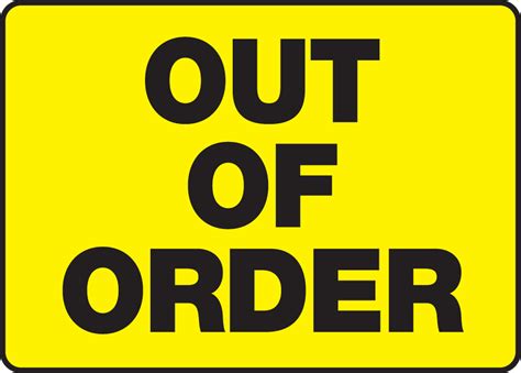Printable Out Of Order Signs
