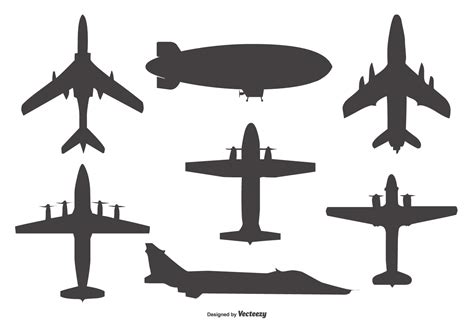 Airplane Silhouette Free Vector Art 7652 Free Downloads