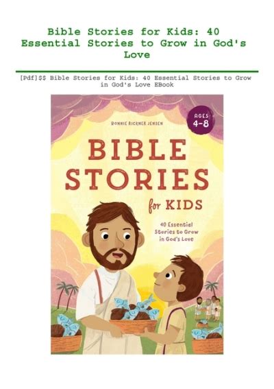 Pdf Bible Stories For Kids 40 Essential Stories To Grow In Gods