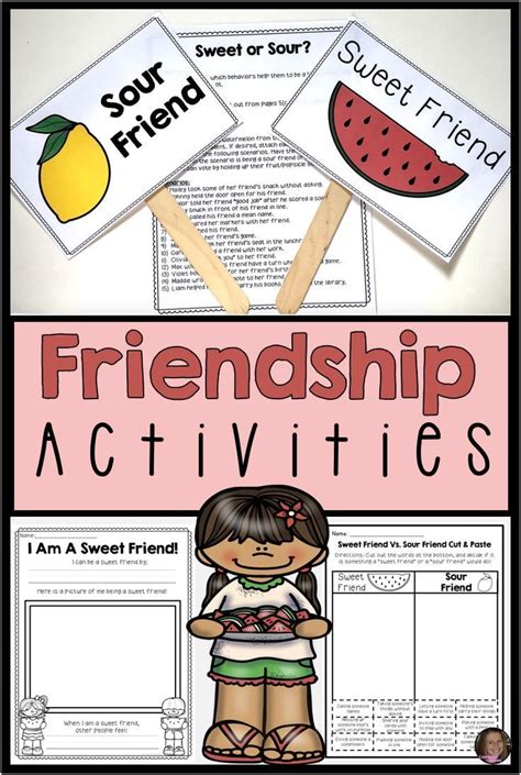 Friendship Activities I Can Be A Sweet Friend Friendship Activities