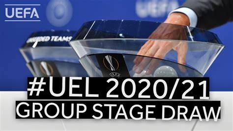 uefa europa league 2020 21 group stage draw youtube