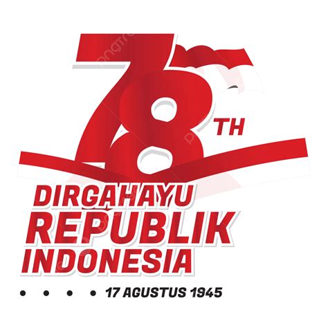 Hut Ri 標誌第 78 屆快樂共和國印度尼西亞 2023 年 8 月 17 日矢量免費 胡里 印度尼西亚长寿共和国 獨立向量圖案素材