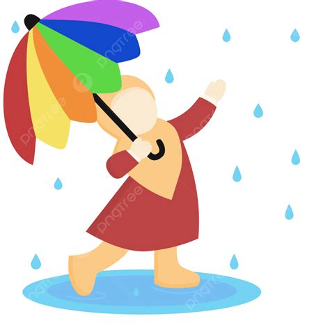비오는 소녀 만화 만화 비오는 우산 Png 일러스트 및 벡터 에 대한 무료 다운로드 Pngtree
