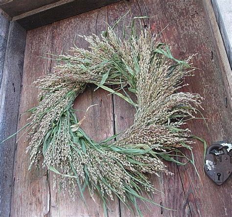 Broom Corn Wreath All Natural Decoration For Door Or Wall Etsy