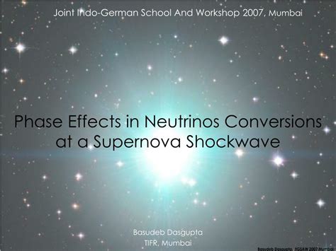 Ppt Phase Effects In Neutrinos Conversions At A Supernova Shockwave