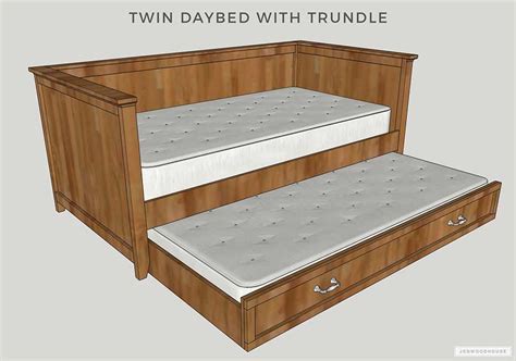 Diy Twin Daybed With Trundle Free Plans By Jen Woodhouse