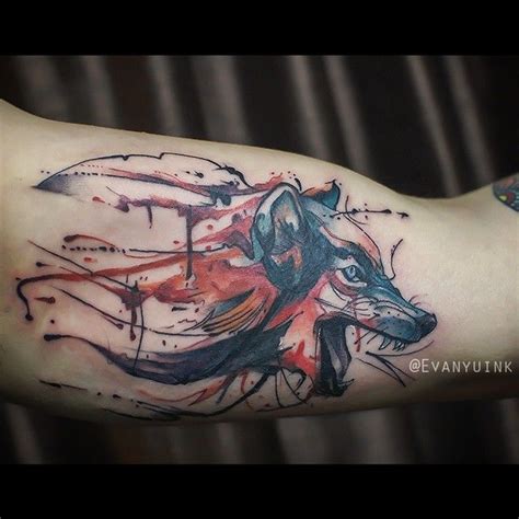 Pin De Brynn Potts Thorne Em Ink In The Meat Tatuagens Aquarela Desenho De Tatuagem De Lobo