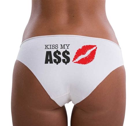 Kiss My Ass Funny Womens Underwear Women Lingerie