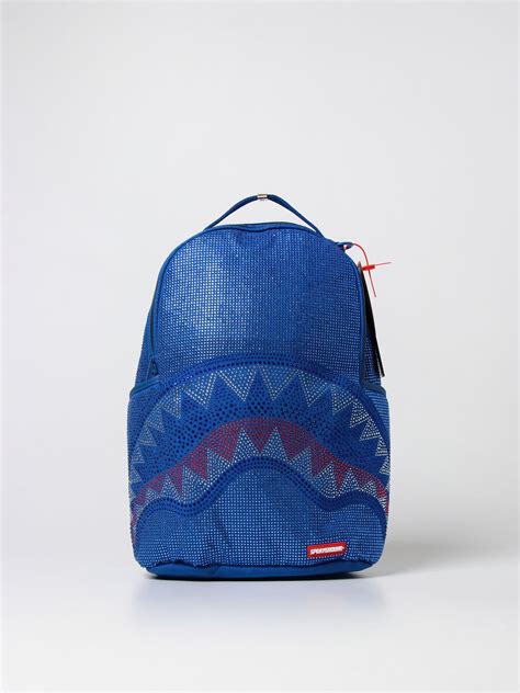 Sprayground Backpack With Rhinestones Blue Sprayground Duffel Bag