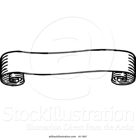 Vector Illustration Of A Black And White Vintage Banner Design Element