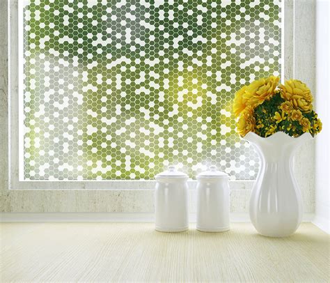 Honeycomb Frosted Window Film For Privacy Modern Window Film